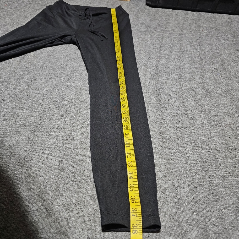 PINK Victoria's Secret Active V-Front Ruched Leggings Black Large - Picture 4 of 4